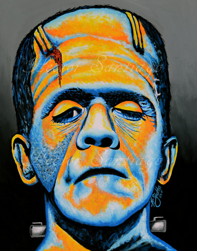 Frankenstein Art - Acrylics on Canvas
